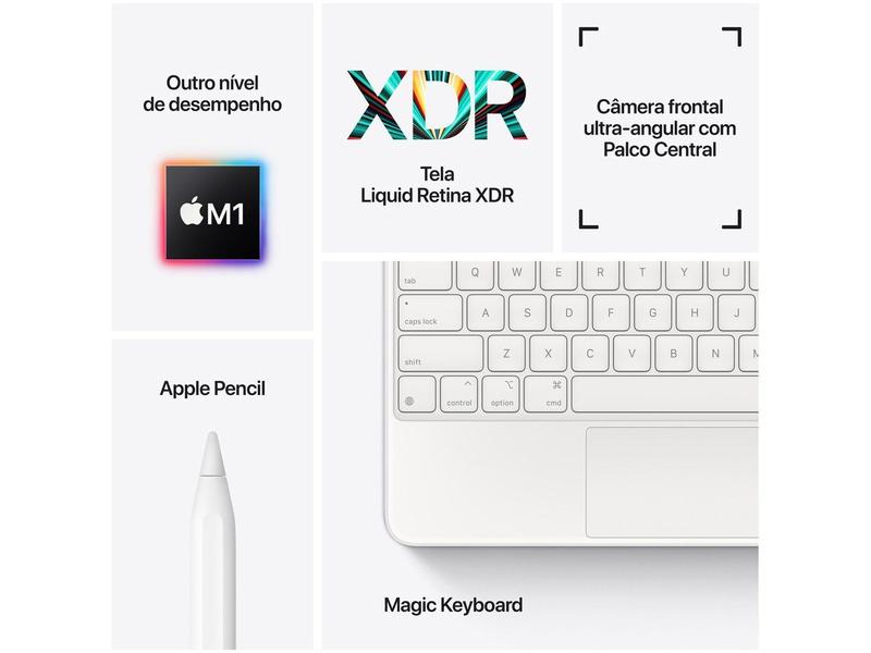 iPad Pro 12,9” Apple M1 Wi-Fi 128GB - Cinza-espacial - Apple iPad